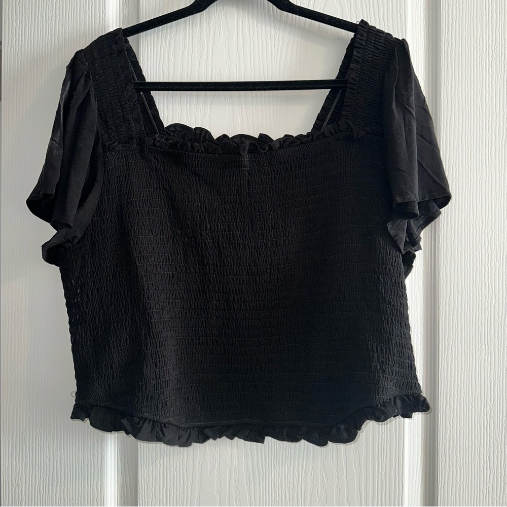 Torrid crop smocked top